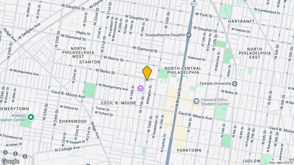 1841 N 17th St Map and Location Details