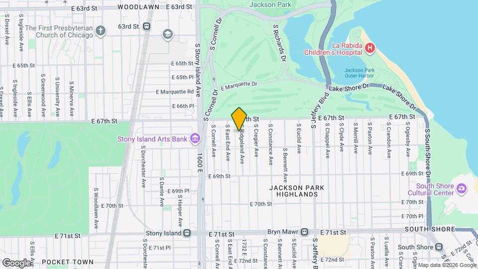 6730 S Ridgeland Ave Mapa y Detalles de la Ubicación