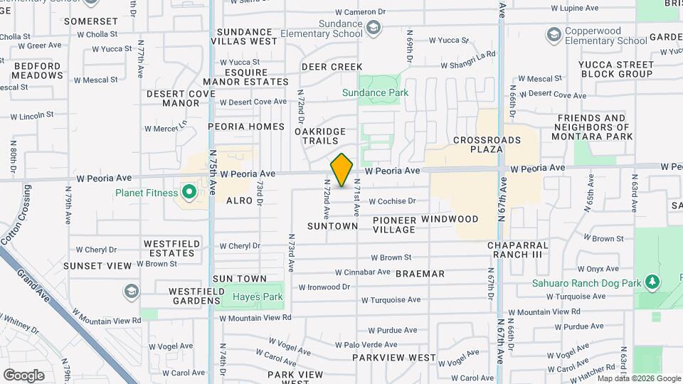 7121 W North Ln Map and Location Details