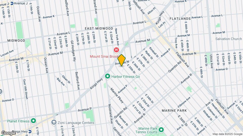 1544 E 34th St Map and Location Details