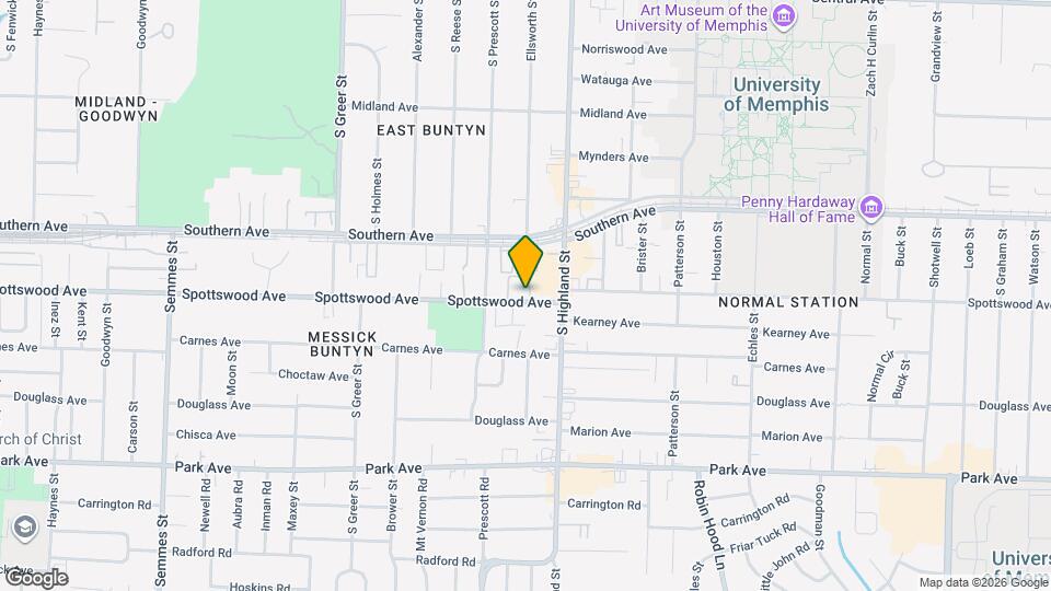 3450 Spottswood Ave Mapa y Detalles de la Ubicación