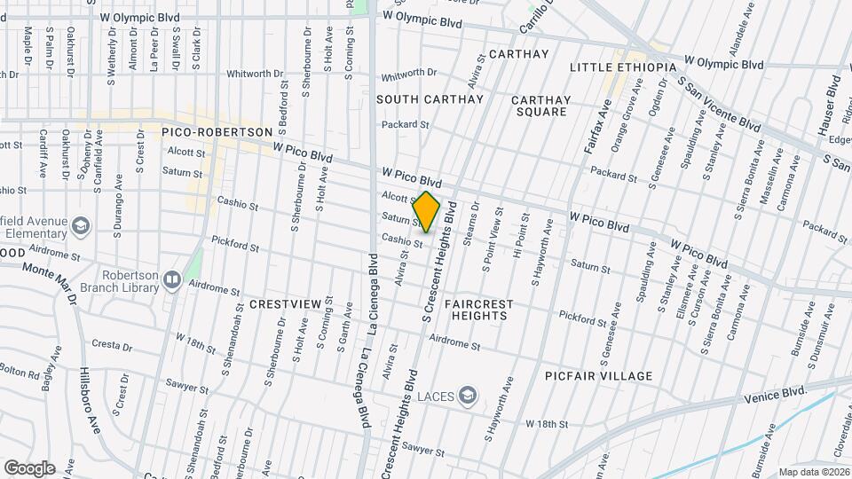 6069 1/2 Cashio St Map and Location Details