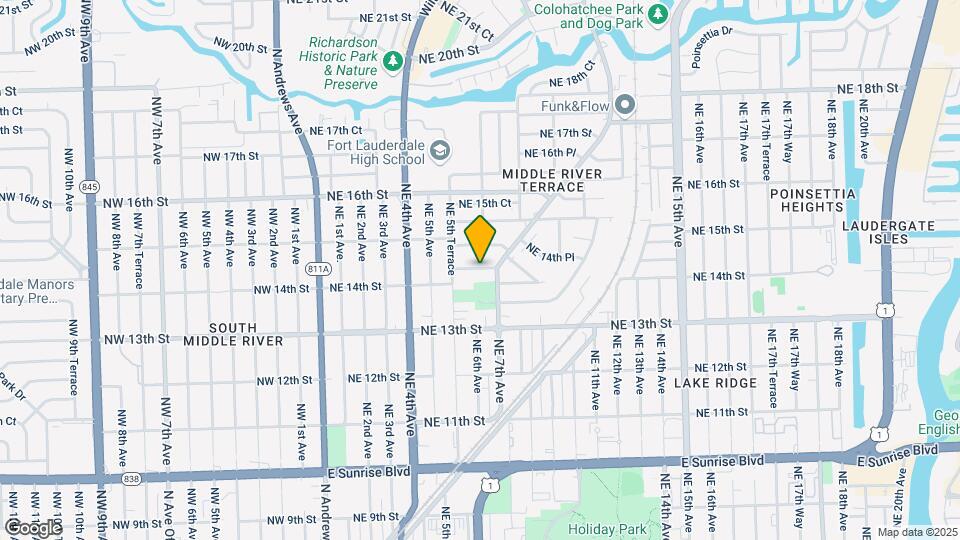 630 NE 14th Ct Map and Location Details