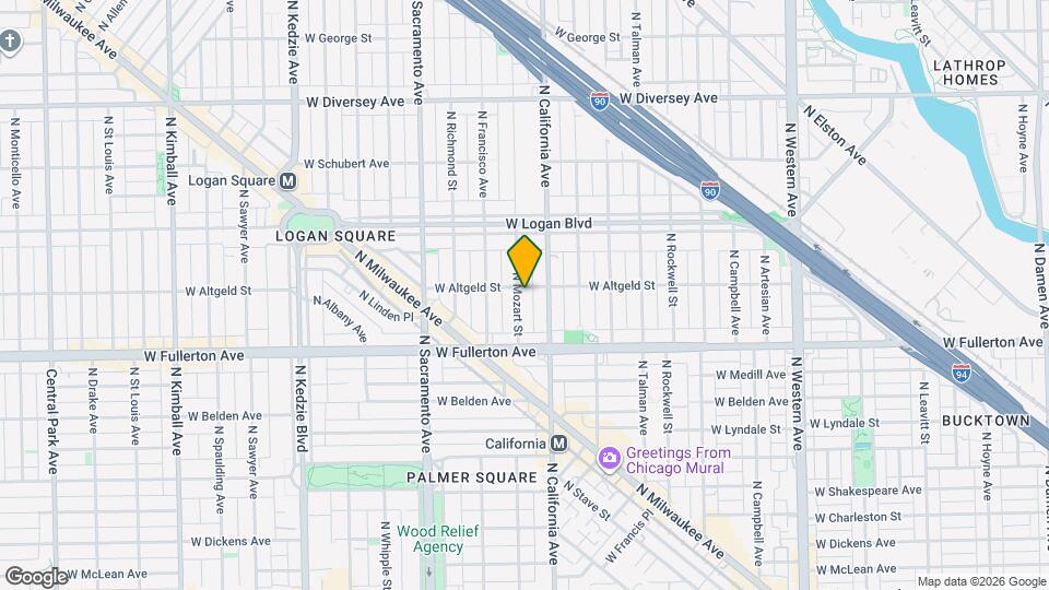 2453 N Mozart St Map and Location Details