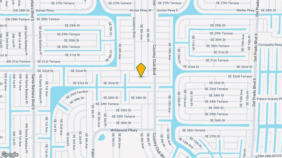 712 SE 32nd Terrace Map and Location Details