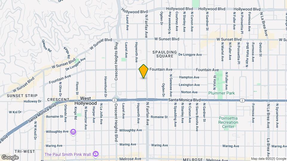 1241 N Fairfax Ave Map and Location Details