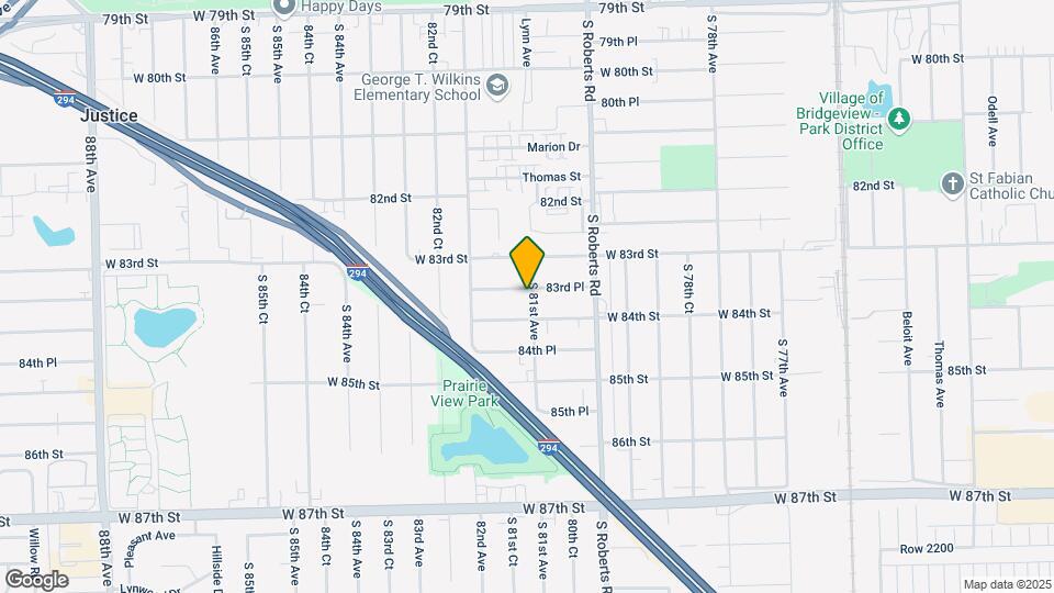 8101 W 83rd Pl Mapa y Detalles de la Ubicación
