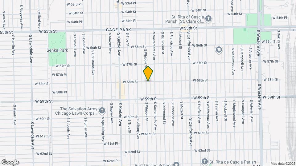 5805 S Whipple St Map and Location Details