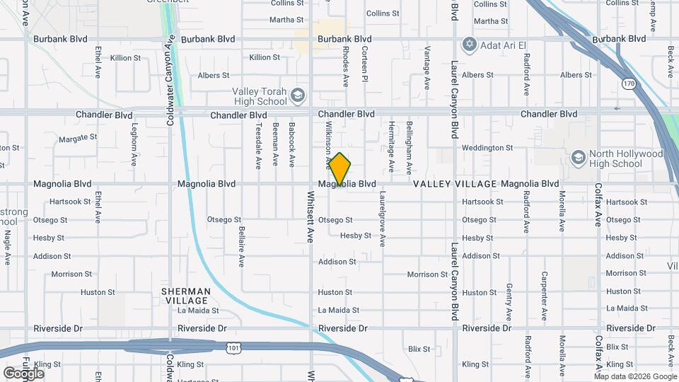 12416 Magnolia Blvd Mapa y Detalles de la Ubicación