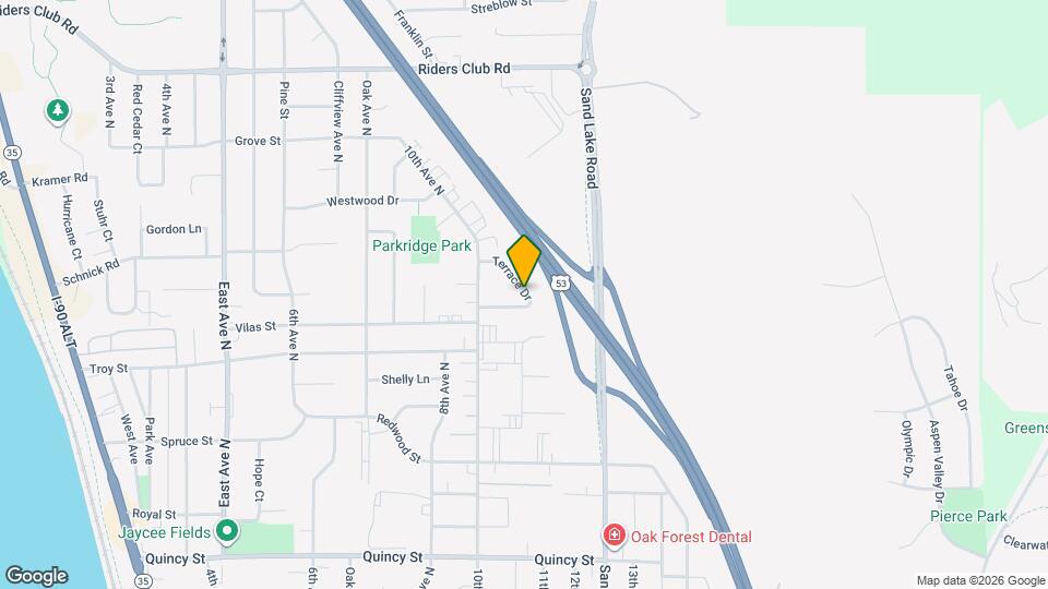 1043 Terrace Dr Map and Location Details