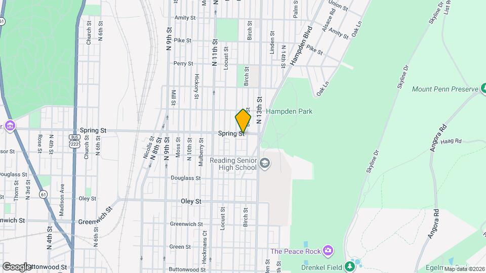 1218 Spring St Map and Location Details