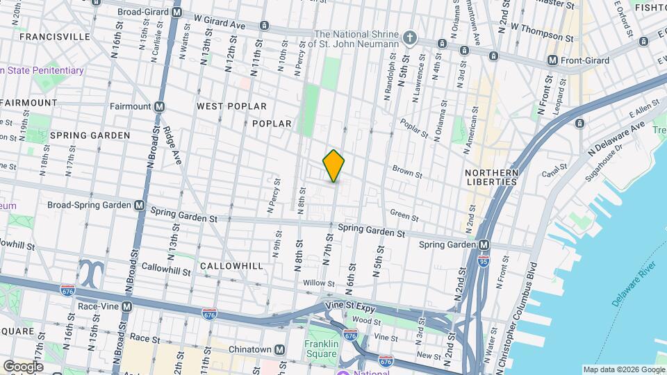 630 N 7th St Map and Location Details