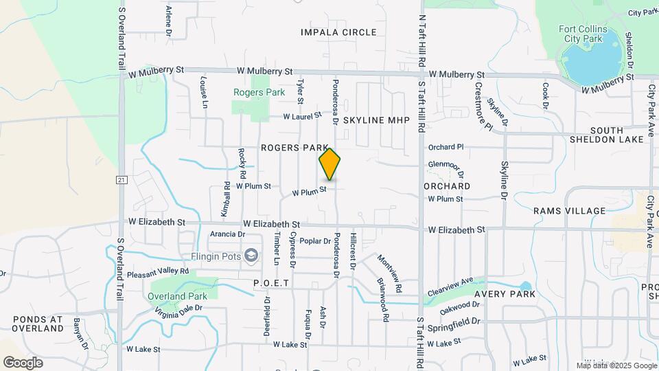 833 Ponderosa Dr Map and Location Details