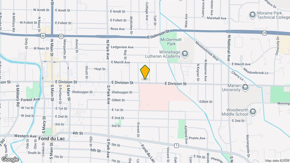 343 E Division St Map and Location Details