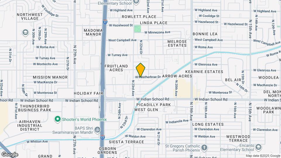 2241 W Heatherbrae Dr Map and Location Details