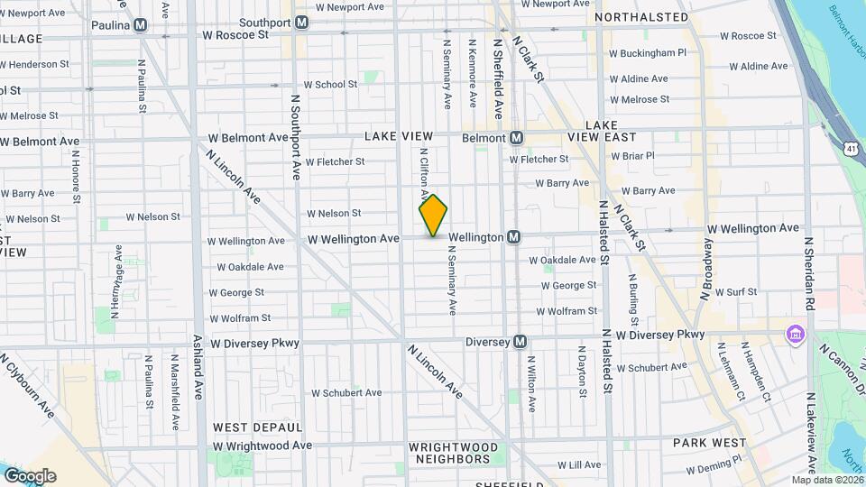 1121 W Wellington Ave, Unit J07P Map and Location Details