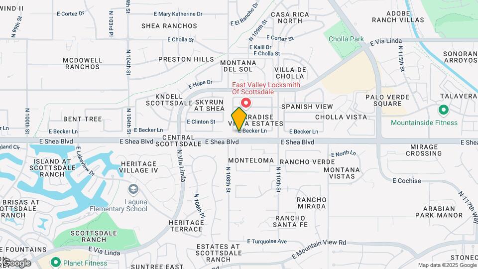 10851 E Becker Ln Mapa y Detalles de la Ubicación