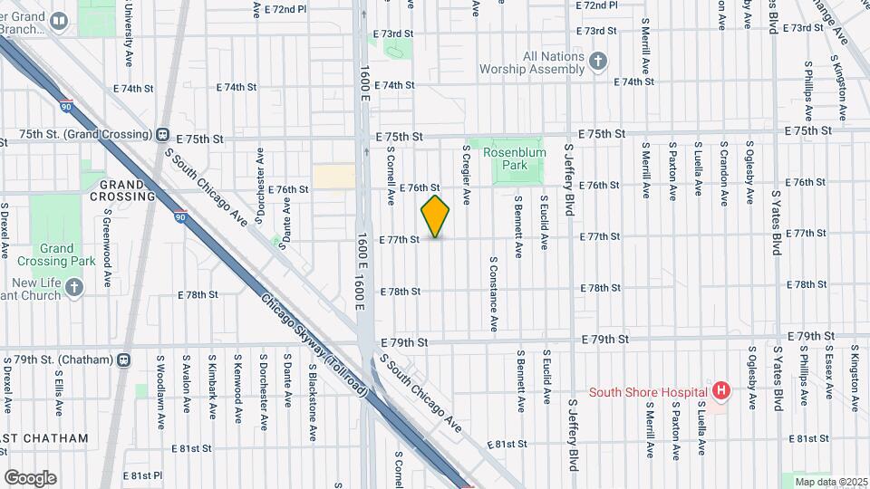 7700 S Ridgeland Ave Map and Location Details