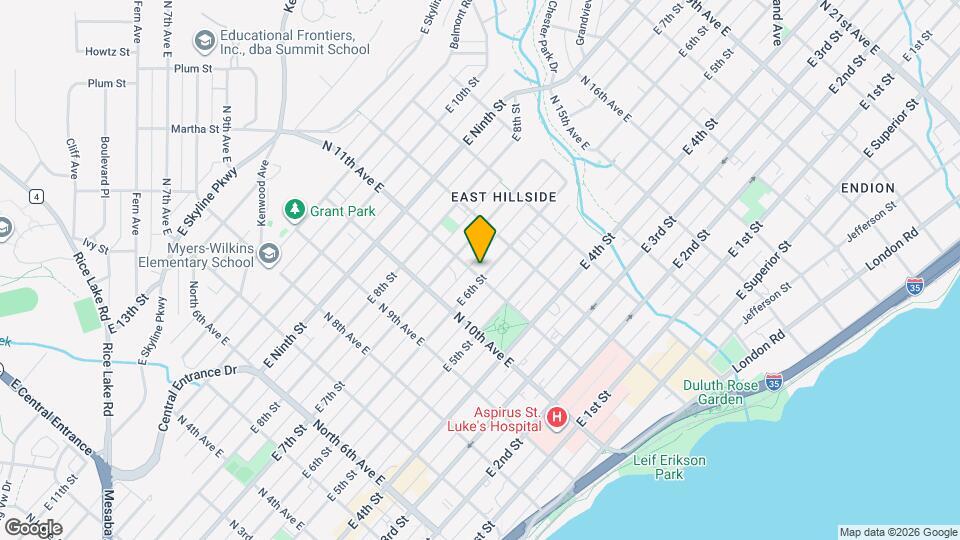 1103 E 6th St Map and Location Details