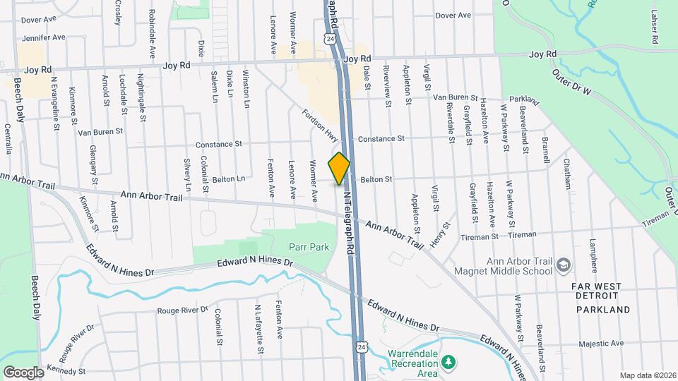 8160 Woodbine St Map and Location Details