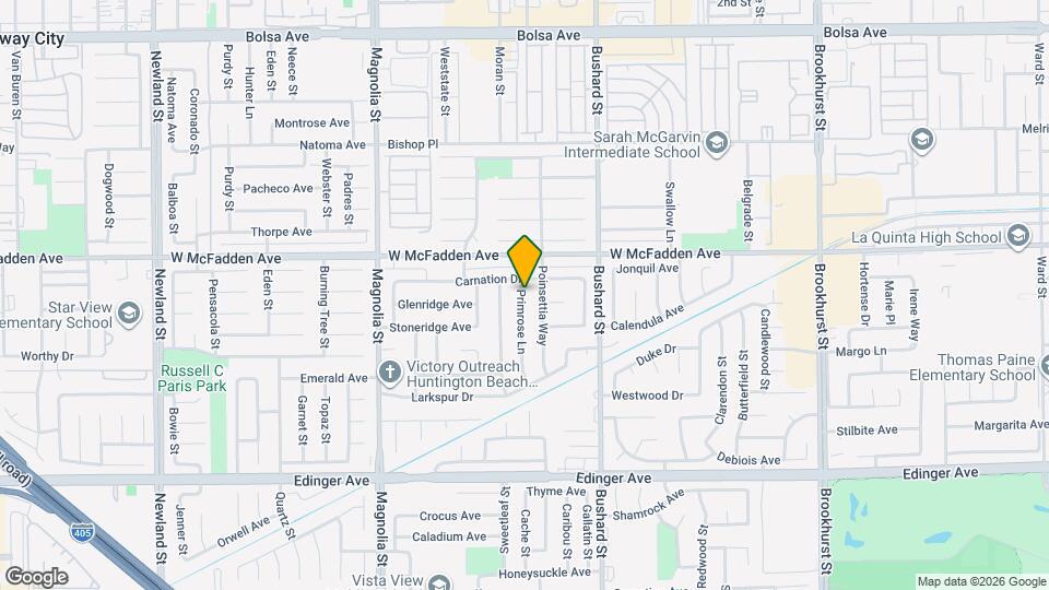 15572 Primrose Ln Map and Location Details