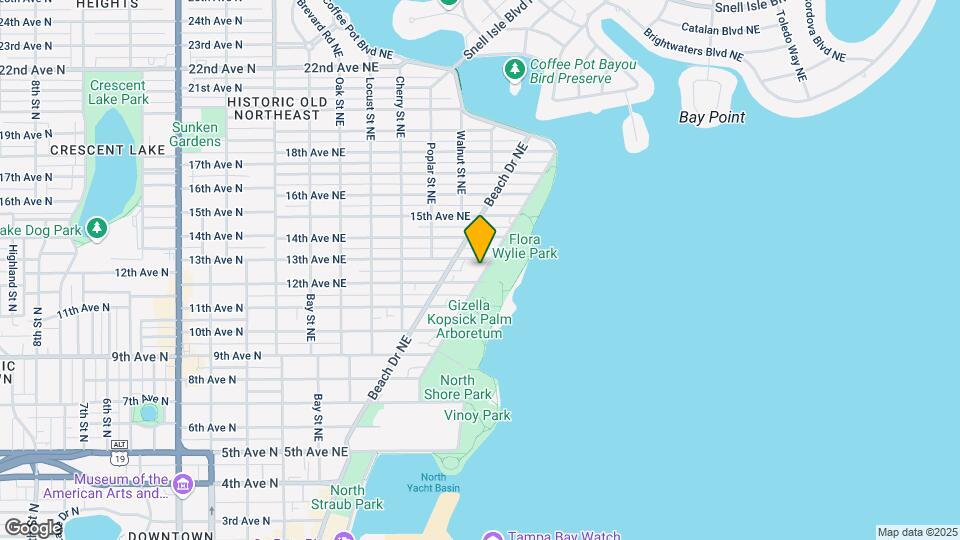 1200 N Shore Dr NE, Unit Shore Crest Condo Map and Location Details