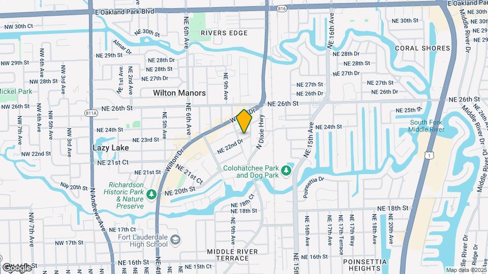 921 NE 22nd Dr Map and Location Details