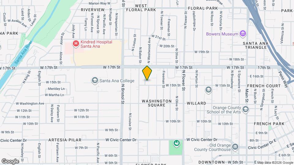 1505 N Rosewood Ave, Unit A1017 Mapa y Detalles de la Ubicación