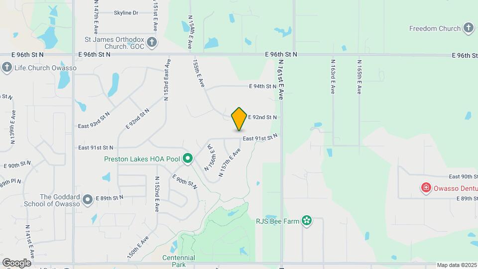 15713 East 91st St N Map and Location Details