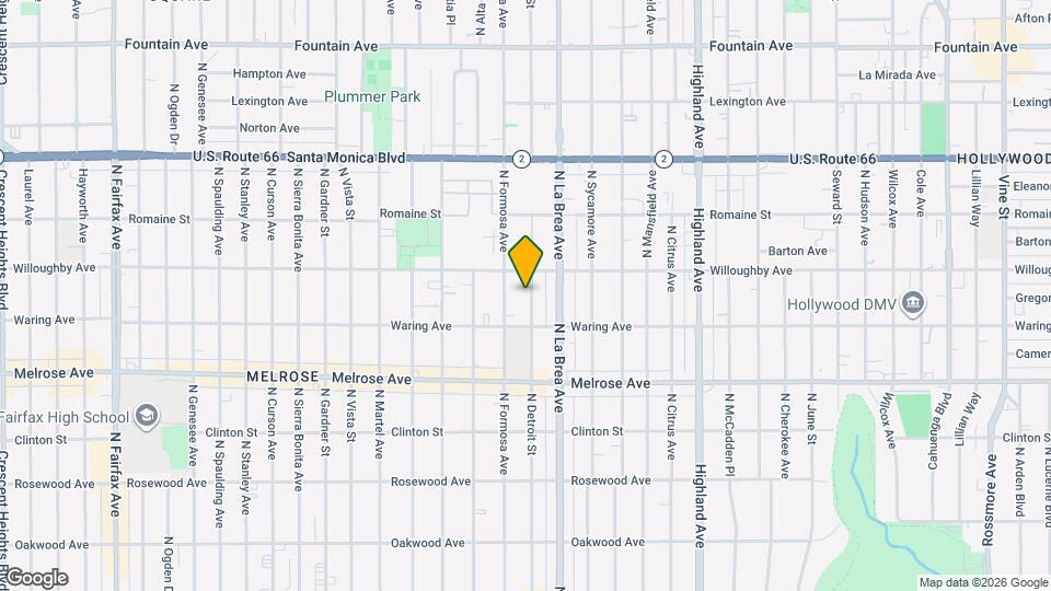 837 1/2 N Detroit St Mapa y Detalles de la Ubicación