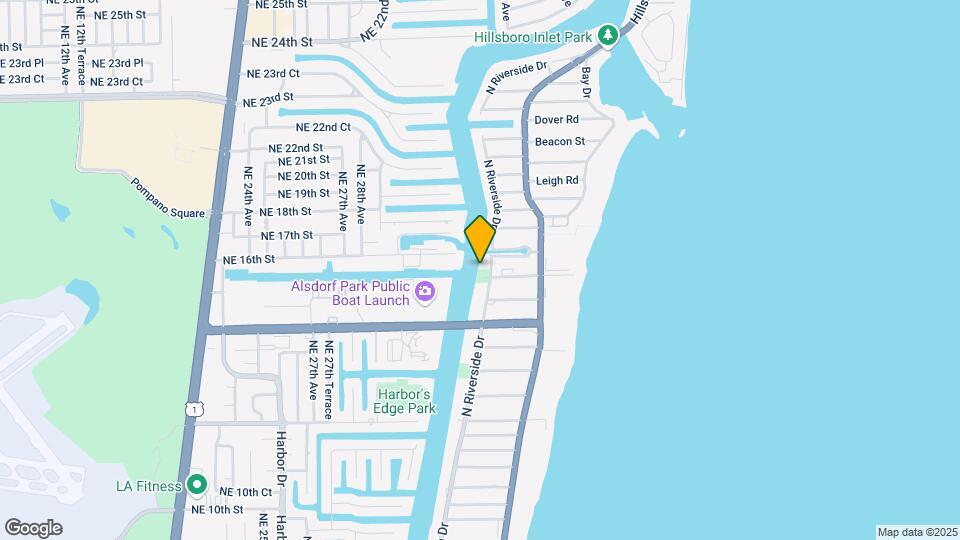 1601 N Riverside Dr Map and Location Details