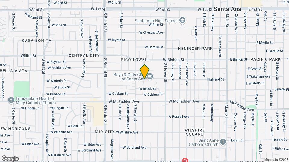 1022 W Highland St Map and Location Details
