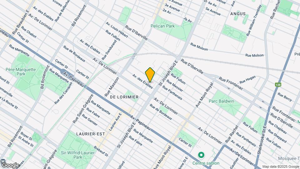 2152 Laurier Av E Map and Location Details