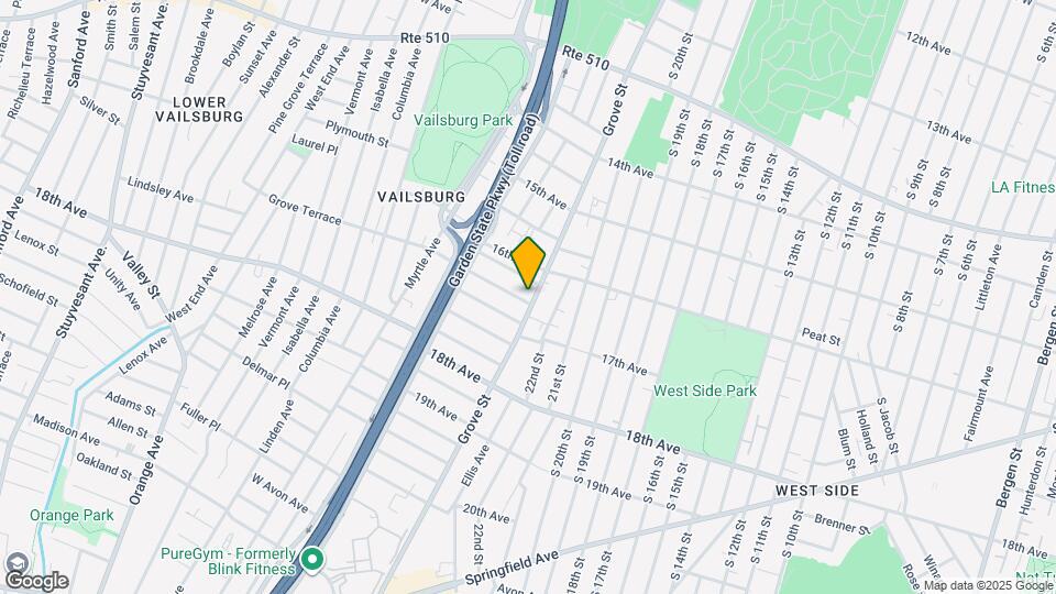 587 Grove St Mapa y Detalles de la Ubicación