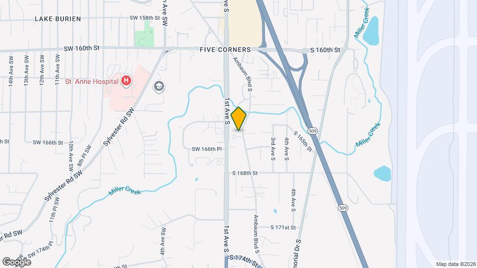 16445 Ambaum Blvd S, Unit A Mapa y Detalles de la Ubicación