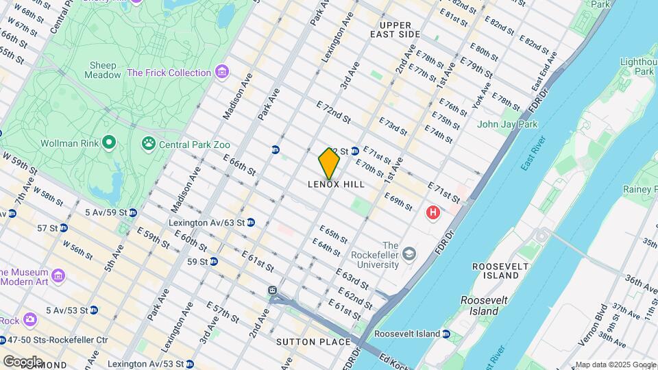 254 E 68th St Map and Location Details