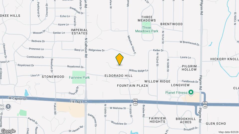 16730 Willow Ridge Ln Map and Location Details