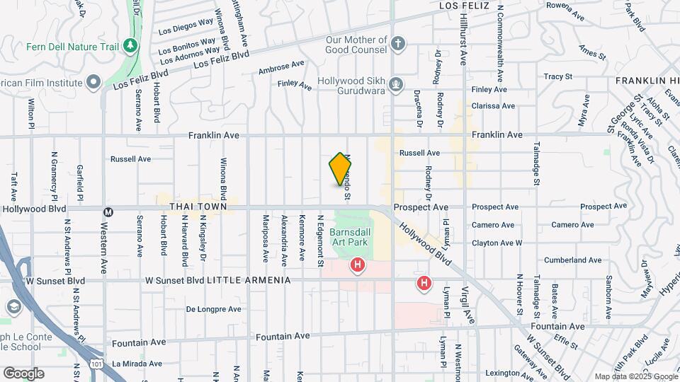 1725 1/2 N Berendo St, Unit 1725.5 Map and Location Details