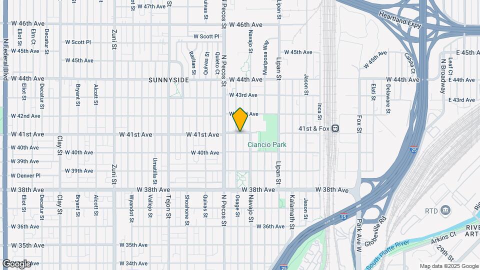1460-1480 W 41st Ave Map and Location Details