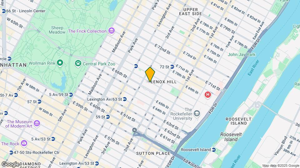 220 E 67th St Mapa y Detalles de la Ubicación