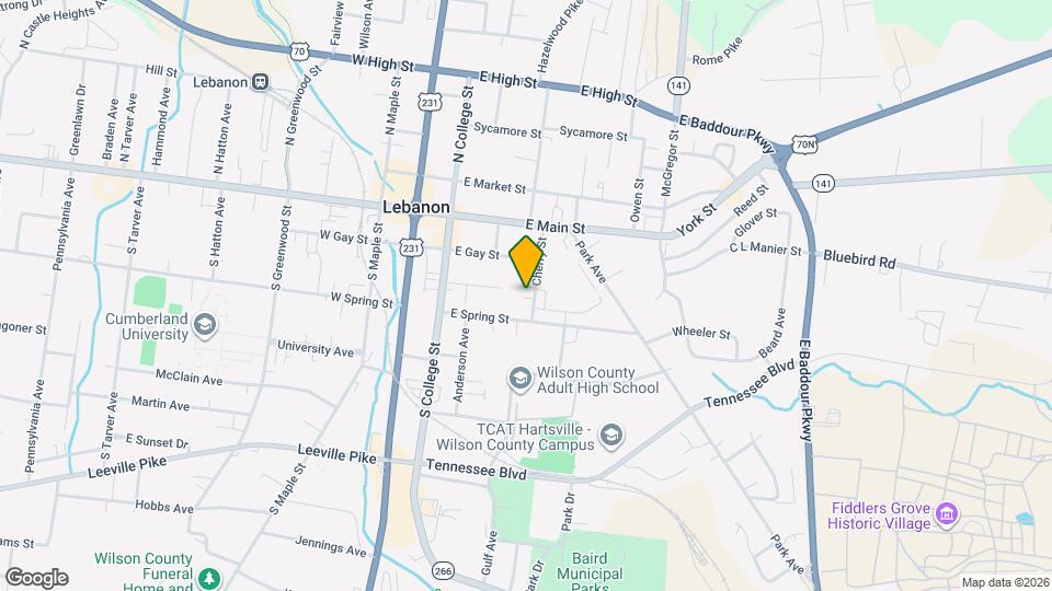 132 Cherry St Map and Location Details