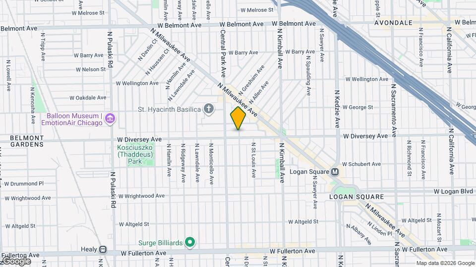 3534 W Diversey Ave Map and Location Details