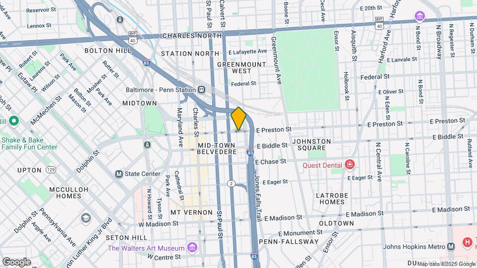 209 E Preston St Map and Location Details