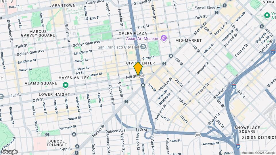77 Van Ness Ave Mapa y Detalles de la Ubicación