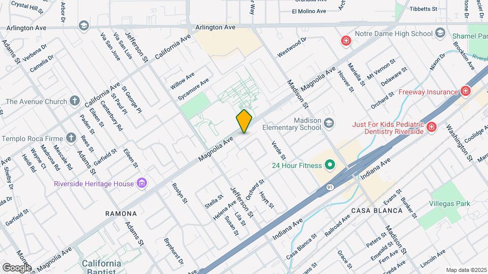 7730 Magnolia Ave Mapa y Detalles de la Ubicación