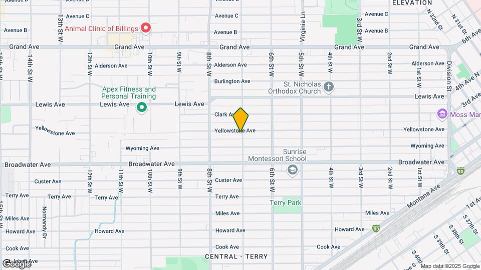 702 Yellowstone Ave Map and Location Details
