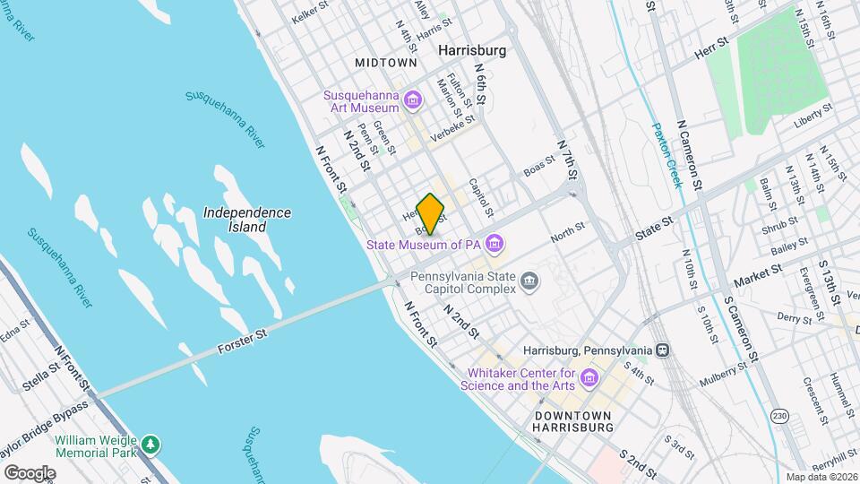 919 Penn St Map and Location Details