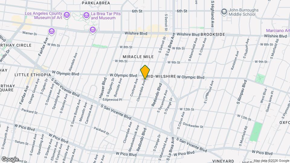 1022 Cloverdale Ave Map and Location Details