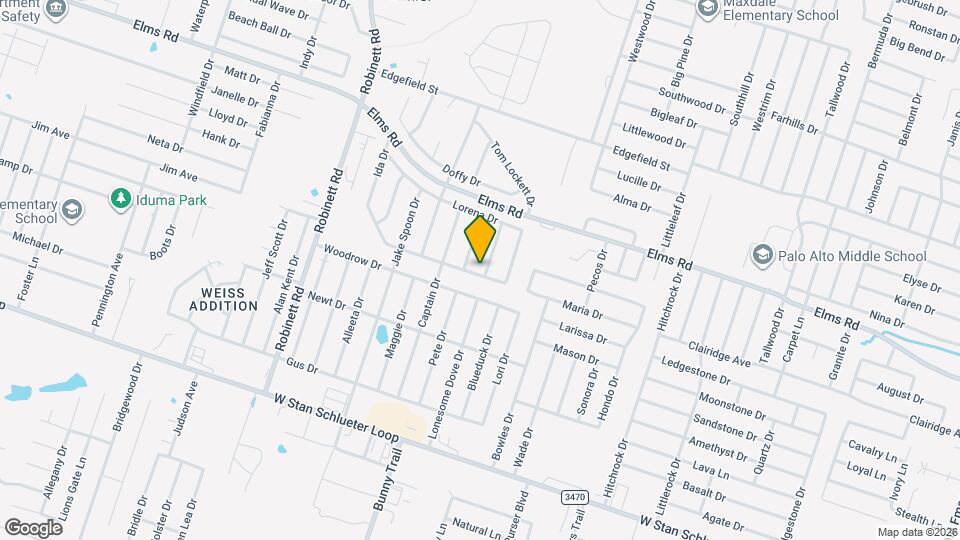 3909 Bolivar Dr Map and Location Details