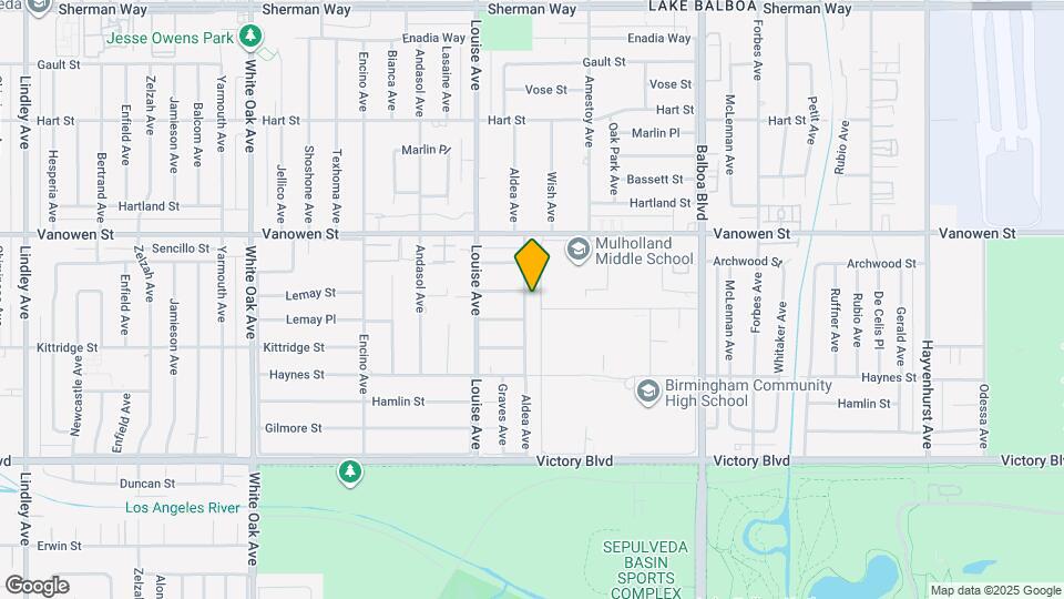 6654 Aldea Ave Map and Location Details